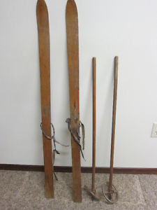 old antique skis