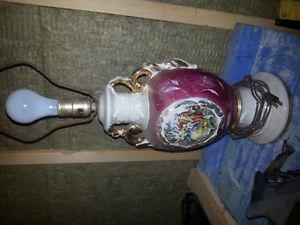 vintage george washington and martha lamp