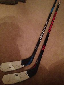 2 LH Sherwood hockey sticks