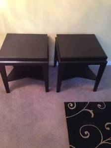 2 solid wood side table