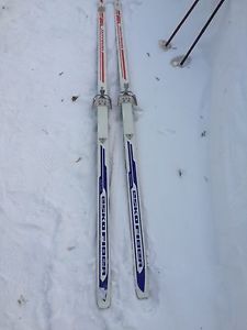 210 cross country skis and 130 cm poles