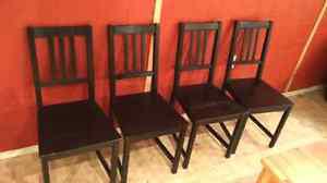 4 IKEA CHAIRS BROWN