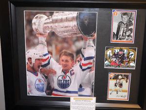 8 x 10 Gretzky signed and framed/ cup / COA