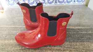Authentic Michael Kors red rubber rain boots