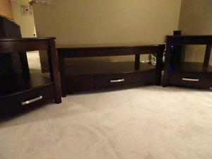 Coffee table & 2 side tables