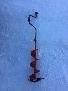 Eskimo 8 Inch Hand Ice Auger, Blades and Drill Attachment