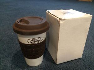 Ford ceramic mug white/brown, brand new