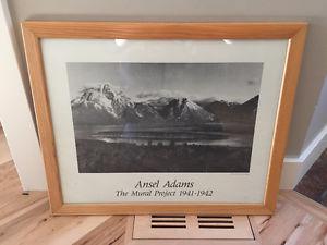 Framed Ansel Adams picture