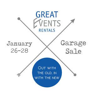 Great Events Rentals Garage Sale