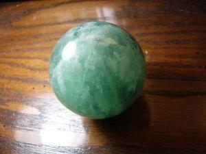 Green Fluorite Crystal Sphere 2 1/4 inch 55 mm