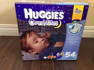 Huggies Overnights -Size 6 diapers