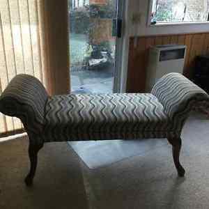 LARGE UPHOLSTERED PIANO BENCH