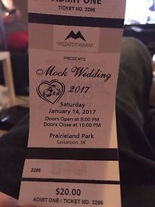 Mock wedding  ticket