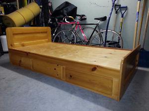 Single Bed frame with 3 drawers