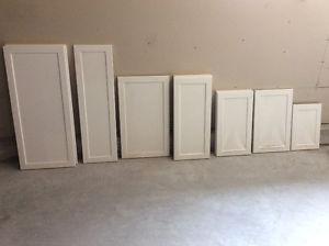 Used Kitchen Craft white Thermofoil cabinet doors/drawer