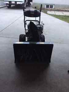 Yardworks electric and manual start snow blower