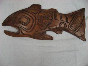salmon carving