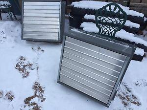 24" Farm barn fans or greenhouse exhaust fans and 20"