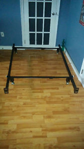 Adjustable metal bed frame