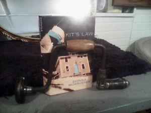 Antique brace and bit and nfld book