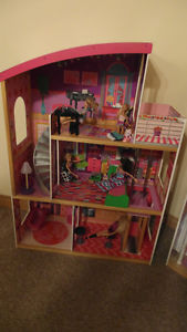 Barbie Houses with some vintage furniture