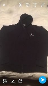 Black zip up jordan hoodie size XL