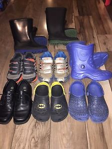Boys Sneakers, Crocs, Rubber Boots, Dress Shoes Size 13/1