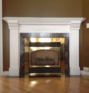 Custom made fireplace mantel