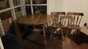 Dining table and 4 chairs - $ OBO