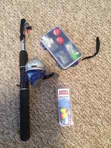 Fishing rod and supplies - used once