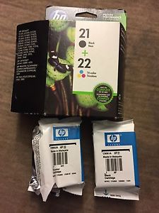 HP combo pack ink 21 black and 22 tri colour