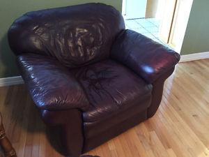 Leather Couch and Chair