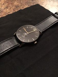Men's Lord Timepiece Solitude Black Gold Watch $100