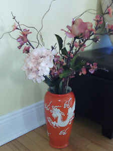 Spring arrangement in dragon vase