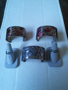 Steel bracelet and rings