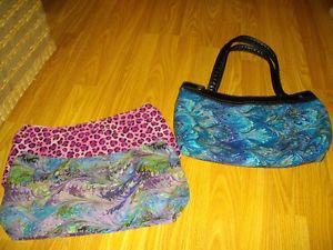 Thirty One Fitted Skirt Purse with handmade covers