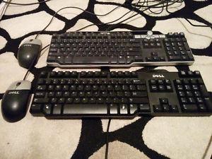 Two Dell Wired Keyboard and Mouse Combos