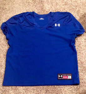 Under armour football navy jersey size large