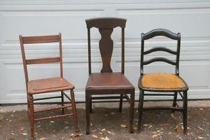 Vintage Straight Back Chairs