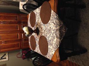 Wooden kitchen table with 6 chairs for sale