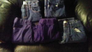 5 PAIRS OF BOYS SIZE 8 JEANS