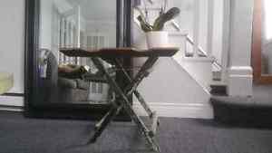 Antique distressed tray table