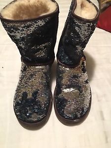 Authentic Blue Sequin Uggs - Size 8