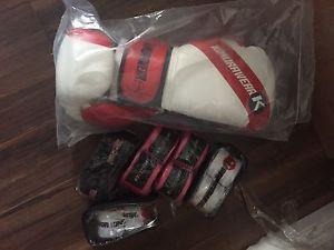 Boxing gloves and wraps