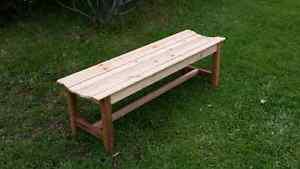 Cedar garden benches