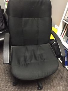 Executive black fabric office chair