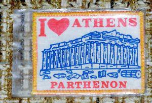 I Love Athens Parthenon Badge 4 X 3 Inches