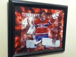 Jaroslav Halak framed portrait Montreal Canadiens
