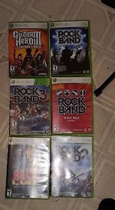 Rock band for Xbox 360. With games.