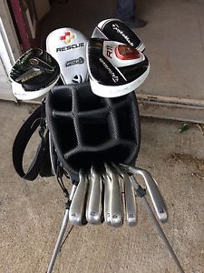 Taylormade and Nike golf clubs and bag